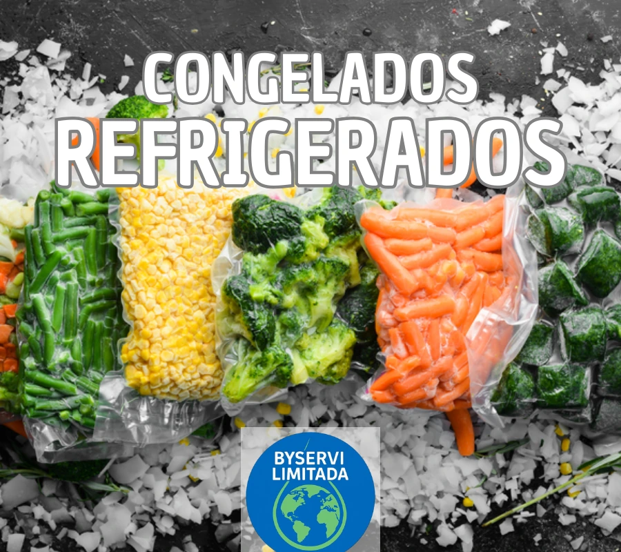 Productos congelados al vacío sobre hielo